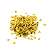 Maxbell 7mm Round Cupped Loose Sequins Sewing Craft Hat Wedding Dress Costume DIY Embellishment Pack of 400PCS Gold