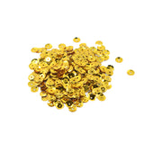 Maxbell 7mm Round Cupped Loose Sequins Sewing Craft Hat Wedding Dress Costume DIY Embellishment Pack of 400PCS Gold
