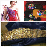 Maxbell 7mm Round Cupped Loose Sequins Sewing Craft Hat Wedding Dress Costume DIY Embellishment Pack of 400PCS Gold