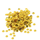 Maxbell 7mm Round Cupped Loose Sequins Sewing Craft Hat Wedding Dress Costume DIY Embellishment Pack of 400PCS Gold
