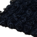 Maxbell 3 Yard 6-Rows Rose Flower Chiffon Sewing Lace Trim Fabric Craft Projects Hat Clothes Decor Wedding Party DIY Black