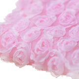 Maxbell 3 Yard 6-Rows Rose Flower Chiffon Sewing Lace Trim Fabric Craft Projects Hat Clothes Decor Wedding Party DIY Pink