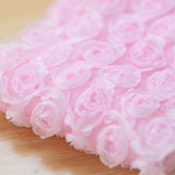 Maxbell 3 Yard 6-Rows Rose Flower Chiffon Sewing Lace Trim Fabric Craft Projects Hat Clothes Decor Wedding Party DIY Pink