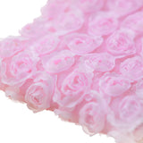 Maxbell 3 Yard 6-Rows Rose Flower Chiffon Sewing Lace Trim Fabric Craft Projects Hat Clothes Decor Wedding Party DIY Pink