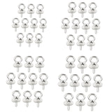 Maxbell 10x 925 Sterling Silver Pearl Bail Eye Pin Pendants DIY Jewelry Findings 4mm