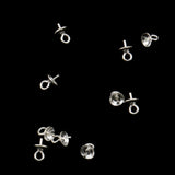 Maxbell 10x 925 Sterling Silver Pearl Bail Eye Pin Pendants DIY Jewelry Findings 4mm