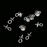 Maxbell 10x 925 Sterling Silver Pearl Bail Eye Pin Pendants DIY Jewelry Findings 4mm