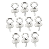 Maxbell 10x 925 Sterling Silver Pearl Bail Eye Pin Pendants DIY Jewelry Findings 4mm