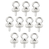 Maxbell 10x 925 Sterling Silver Pearl Bail Eye Pin Pendants DIY Jewelry Findings 4mm