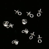 Maxbell 10x 925 Sterling Silver Pearl Bail Eye Pin Pendants DIY Jewelry Findings 4mm