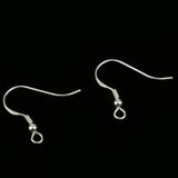 Maxbell 10pcs 925 Sterling Silver Ear Wire Earwire Ball French Hook Findings 20x19mm