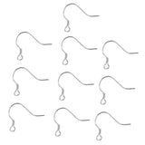 Maxbell 10pcs 925 Sterling Silver Ear Wire Earwire Ball French Hook Findings 14x13mm