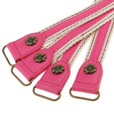 Maxbell Pack of 2PCS PU Leather Replacement Strap for Women Ladies Purse Handbag Accessories Fuchsia