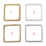 Maxbell Pack of 20PCS Novelty Brass Square Jewelry Necklace Bracelet Earrings Findings Craft Projects Making DIY Accs Gold