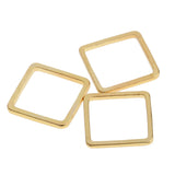 Maxbell Pack of 20PCS Novelty Brass Square Jewelry Necklace Bracelet Earrings Findings Craft Projects Making DIY Accs Gold