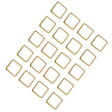 Maxbell Pack of 20PCS Novelty Brass Square Jewelry Necklace Bracelet Earrings Findings Craft Projects Making DIY Accs Gold