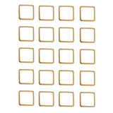 Maxbell Pack of 20PCS Novelty Brass Square Jewelry Necklace Bracelet Earrings Findings Craft Projects Making DIY Accs Gold