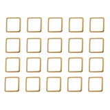 Maxbell Pack of 20PCS Novelty Brass Square Jewelry Necklace Bracelet Earrings Findings Craft Projects Making DIY Accs Gold