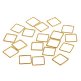 Maxbell Pack of 20PCS Novelty Brass Square Jewelry Necklace Bracelet Earrings Findings Craft Projects Making DIY Accs Gold