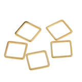 Maxbell Pack of 20PCS Novelty Brass Square Jewelry Necklace Bracelet Earrings Findings Craft Projects Making DIY Accs Gold