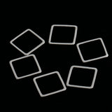 Maxbell Pack of 20PCS Novelty Brass Square Jewelry Necklace Bracelet Earrings Findings Craft Projects Making DIY Accs Silver