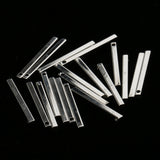 Maxbell Pack of 20PCS Alloy Cuboid Copper Stick With Hole For Jewelry Necklace Earrings Making Home Hanging Embellishments White K