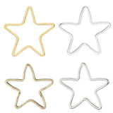 Maxbell Pack of 20PCS Alloy Star Shape Findings For Jewelry Necklace Earrings Making DIY Craft Supplies Silver