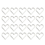 Maxbell Pack of 20PCS Love Heart Hollow Charms For Jewelry Necklace Bracelet Earrings Making DIY Accessories Sliver