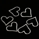 Maxbell Pack of 20PCS Love Heart Hollow Charms For Jewelry Necklace Bracelet Earrings Making DIY Accessories Sliver