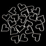 Maxbell Pack of 20PCS Love Heart Hollow Charms For Jewelry Necklace Bracelet Earrings Making DIY Accessories Sliver