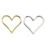 Maxbell Pack of 20PCS Love Heart Hollow Charms For Jewelry Necklace Bracelet Earrings Making DIY Accessories Sliver