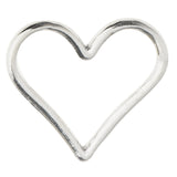 Maxbell Pack of 20PCS Love Heart Hollow Charms For Jewelry Necklace Bracelet Earrings Making DIY Accessories Sliver