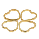 Maxbell Pack of 20PCS Alloy Heart Shape Findings Charms For Jewelry Bracelet Necklace Earrings Making Craft Gold