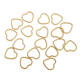 Maxbell Pack of 20PCS Alloy Heart Shape Findings Charms For Jewelry Bracelet Necklace Earrings Making Craft Gold