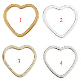 Maxbell Pack of 20PCS Alloy Heart Shape Findings Charms For Jewelry Bracelet Necklace Earrings Making Craft Gold