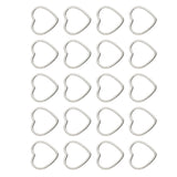 Maxbell Pack of 20PCS Alloy Heart Shape Findings Charms For Jewelry Bracelet Necklace Earrings Making Craft White K