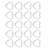 Maxbell Pack of 20PCS Alloy Heart Shape Findings Charms For Jewelry Bracelet Necklace Earrings Making Craft White K