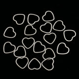 Maxbell Pack of 20PCS Alloy Heart Shape Findings Charms For Jewelry Bracelet Necklace Earrings Making Craft White K