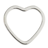 Maxbell Pack of 20PCS Alloy Heart Shape Findings Charms For Jewelry Bracelet Necklace Earrings Making Craft White K