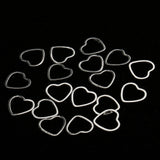 Maxbell Pack of 20PCS Alloy Heart Shape Findings Charms For Jewelry Bracelet Necklace Earrings Making Craft White K