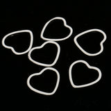 Maxbell Pack of 20PCS Alloy Heart Shape Findings Charms For Jewelry Bracelet Necklace Earrings Making Craft White K