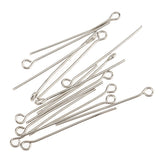 Maxbell Pack of 500PCS Eyepins Eye Pins Needles For Jewelry Necklace Earrings Making Craft DIY 32mm