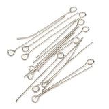 Maxbell Pack of 500PCS Eyepins Eye Pins Needles For Jewelry Necklace Earrings Making Craft DIY 32mm