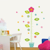 Maxbell 70x50cm 3D Flowers Kid Height Chart Measure Removable Wall Decal PVC Sticker Kids Room Wall Art Decor Waterproof Sticker