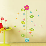 Maxbell 70x50cm 3D Flowers Kid Height Chart Measure Removable Wall Decal PVC Sticker Kids Room Wall Art Decor Waterproof Sticker