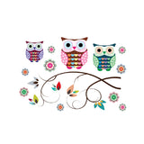 Maxbell 70x50cm 3Pcs PVC Removable 3D Art Mural Owls Tree Branch Wall Sticker Bedroom Desk Background Home Decoration