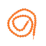 Maxbell 6mm Faceted Jade Round Gemstone Beads For Jewelry Bracelet Necklace Making Accessory 15.5" Orange