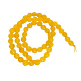 Maxbell 6mm Faceted Jade Round Gemstone Beads For Jewelry Bracelet Necklace Making Accessory 15.5'' Yellow