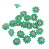 Maxbell Pack of 20PCS Polymer Clay Beads Flower Spacer Beads Jewelry Necklace Bracelet Making DIY Accessories Green