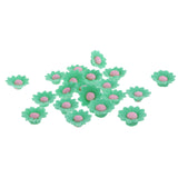 Maxbell Pack of 20PCS Polymer Clay Beads Flower Spacer Beads Jewelry Necklace Bracelet Making DIY Accessories Green